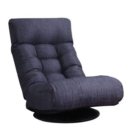Navy Metal Single Recliner - 3 Adjustable Back Sections - Tatami Reading - Personalized Relaxation