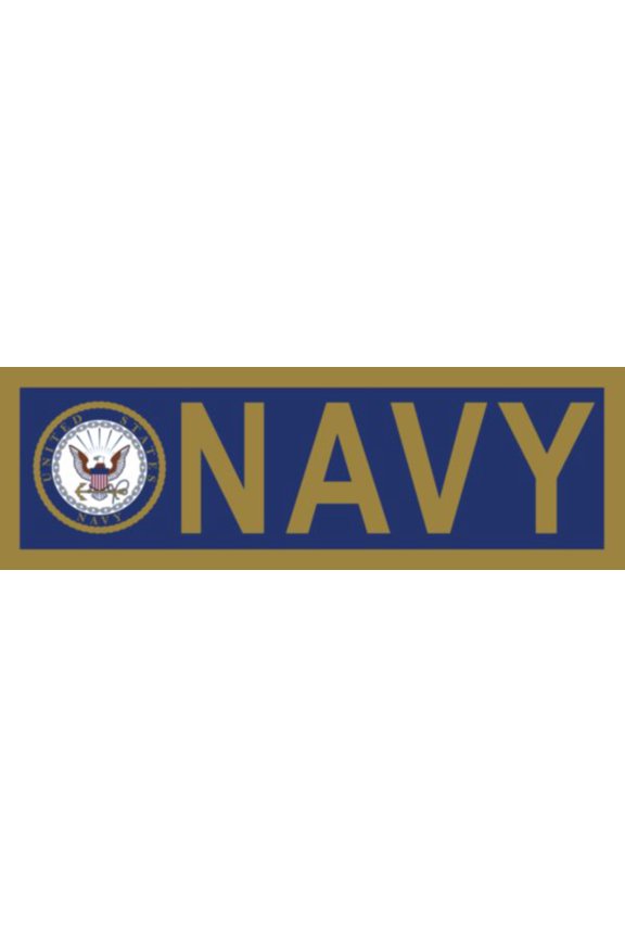 Navy Metallic Bumper Sticker - Veteran Owned Business