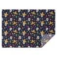 thumbnail image 1 of Navy Mexican Skull Pattern Rectangle Tablecloth 60"x84",Waterproof Polyester Rectangle Table Cloth, Wipeable Spillproof Polyester Tablecloth for Dining, Camping, Indoor and Outdoor, 1 of 5