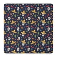 thumbnail image 1 of Navy Mexican Skull Pattern Square Fitted Tablecloth with Elastic Edge,Square Table Cover,Washable Elastic Table Cover for Home Kitchen Party Decor 36"x36", 1 of 6