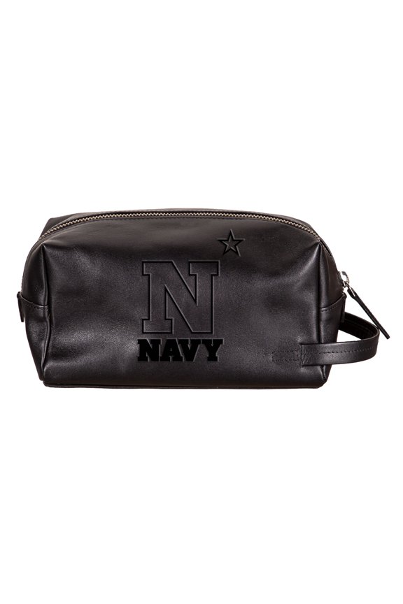 Navy Midshipmen Hybrid Leather Lined Dopp Toiletry Bag