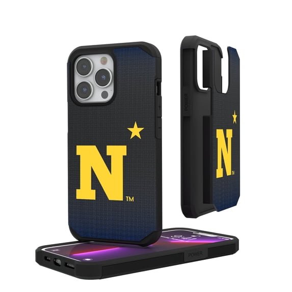 Navy Midshipmen Linen Logo iPhone Rugged Case