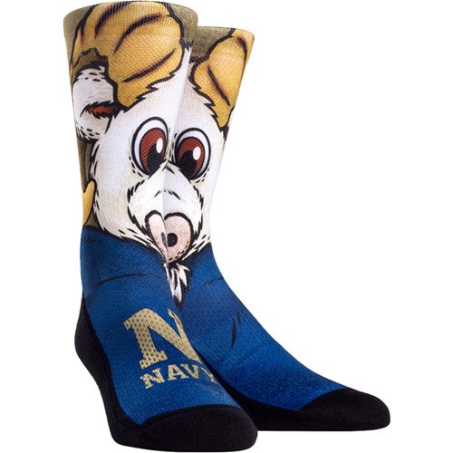 Navy Midshipmen Rock Em Socks Women's Mascot Crew Socks - S/M