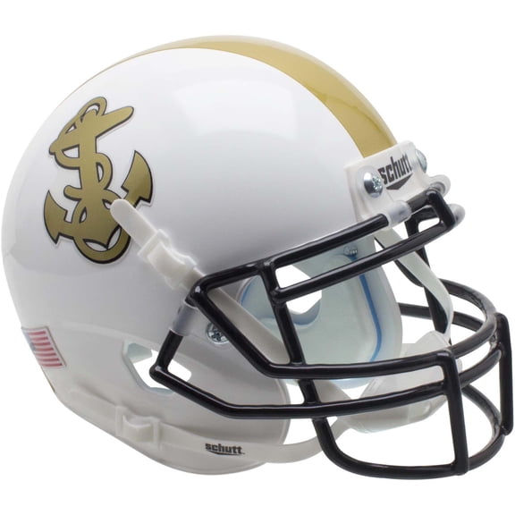 Navy Midshipmen Schutt Gold & White Mini Football Helmet