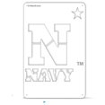 thumbnail image 1 of Navy Midshipmen Tailgater Stencil, 1 of 2