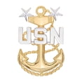 thumbnail image 1 of Navy Miniature Cap Device E-9 Master Chief Petty Officer, 1 of 2
