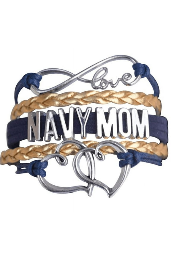Navy Mom Jewelry, Navy Mom Bracelet, Proud Navy Mom Charm Bracelet - Makes Perfect Mom Gifts