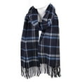 thumbnail image 1 of Navy Multicolor Plaid Fall/Winter Scarf for Men & Women-Plaid Color Soft Feels Acrylic Scarves, 1 of 1