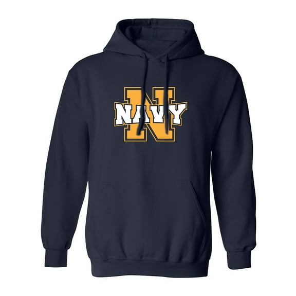 Navy 'N' Adult Hooded Sweatshirt