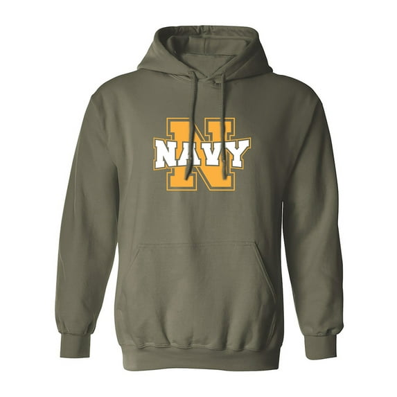 Navy 'N' Adult Hooded Sweatshirt