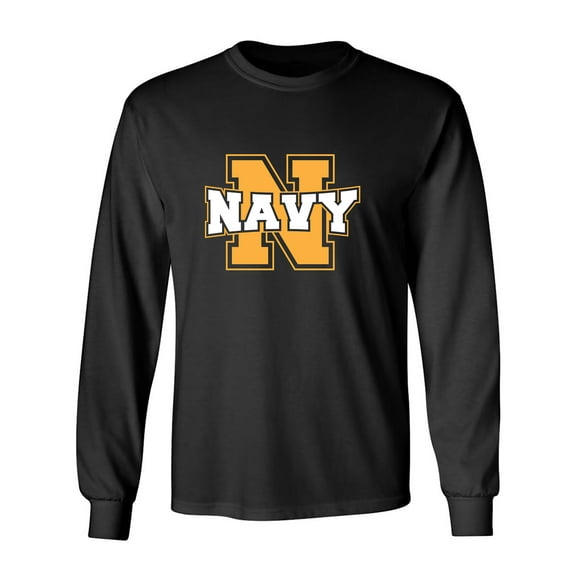 Navy 'N' Adult Long Sleeve T-shirt
