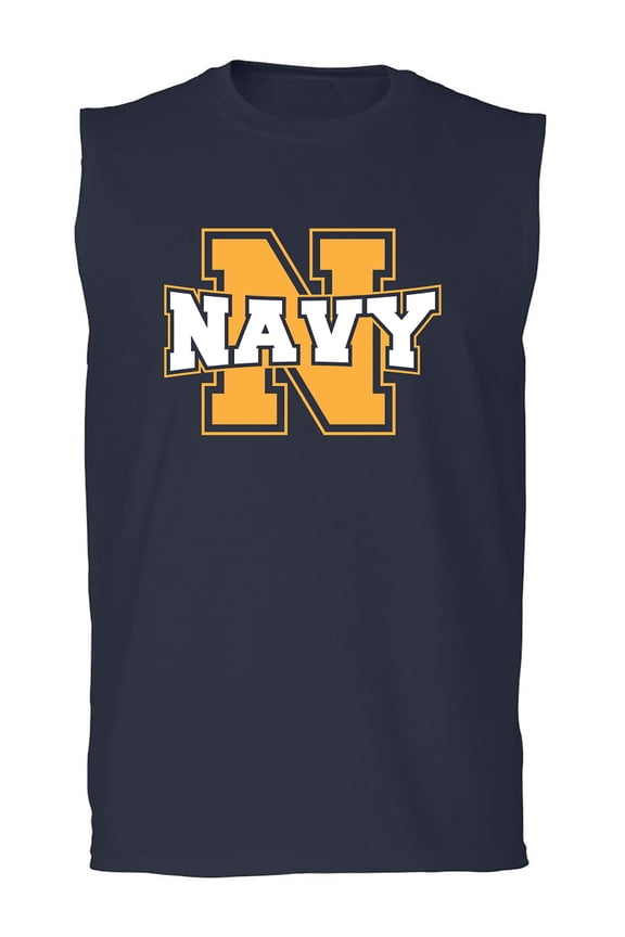 Navy 'N' Adult Sleeveless Tee