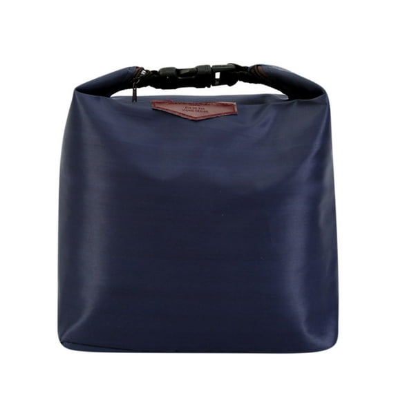Navy Navy Blue Insulated Lunch Bag Mini Cool Box Zip Closure For Work School Picnic Outdoor Waterproof Nylon Portable Thermal Food Container Foldable Lightweight