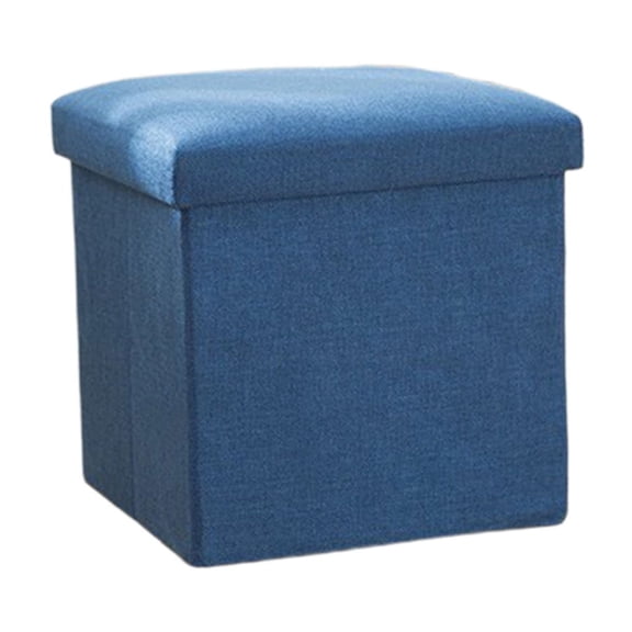 Navy Navy Foldable Storage Stool For Organizing Essentials With Comfortable Seating