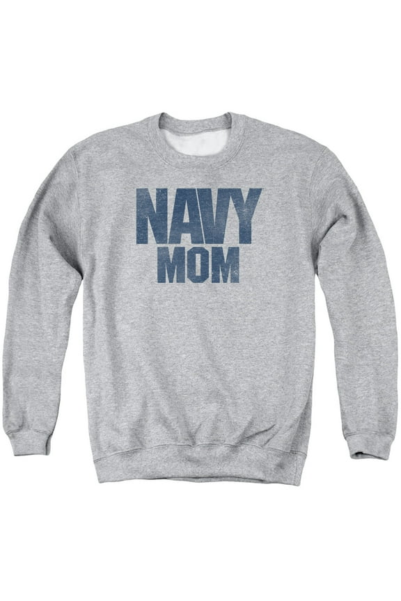 Navy - Navy Mom - Crewneck Sweatshirt - Large