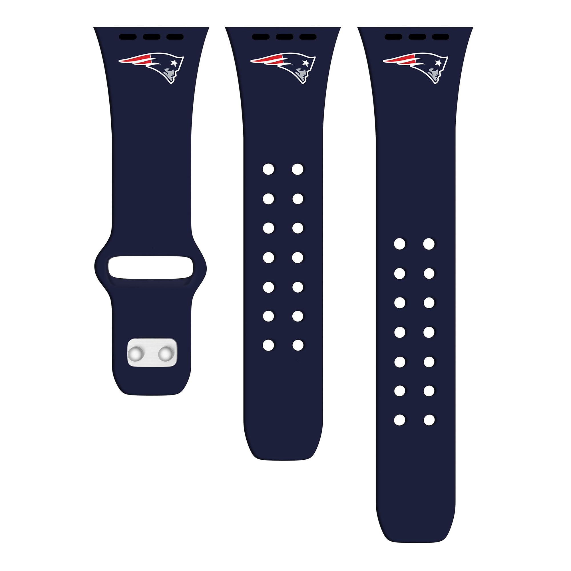 Navy New England Patriots Logo Silicone Apple Watch Band Walmart