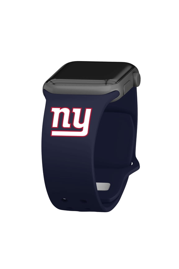 Navy New York Giants Logo Silicone Apple Watch Band
