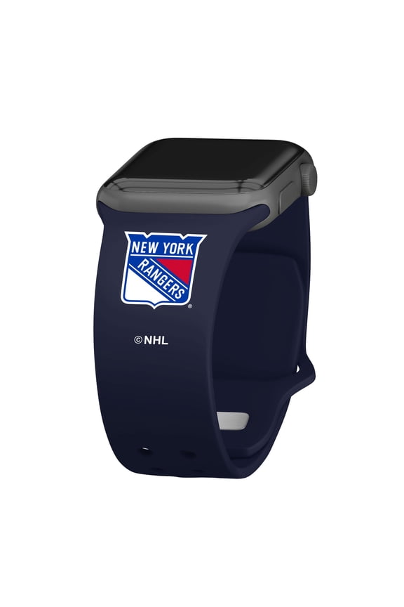 Navy New York Rangers Silicone Apple Watch Band