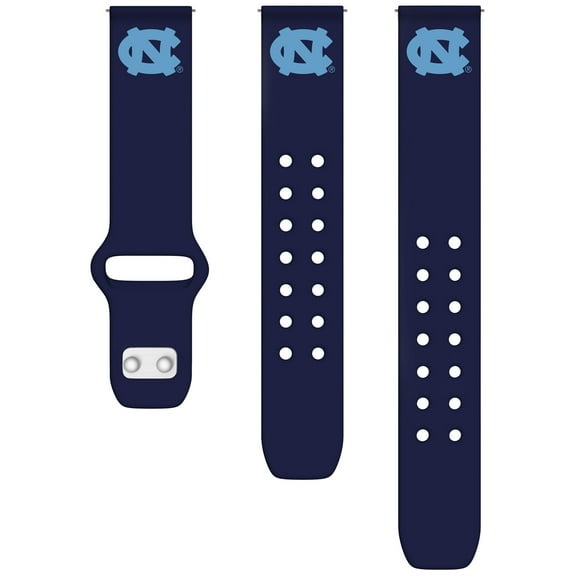 Navy North Carolina Tar Heels 20mm Samsung Silicone Watch Band