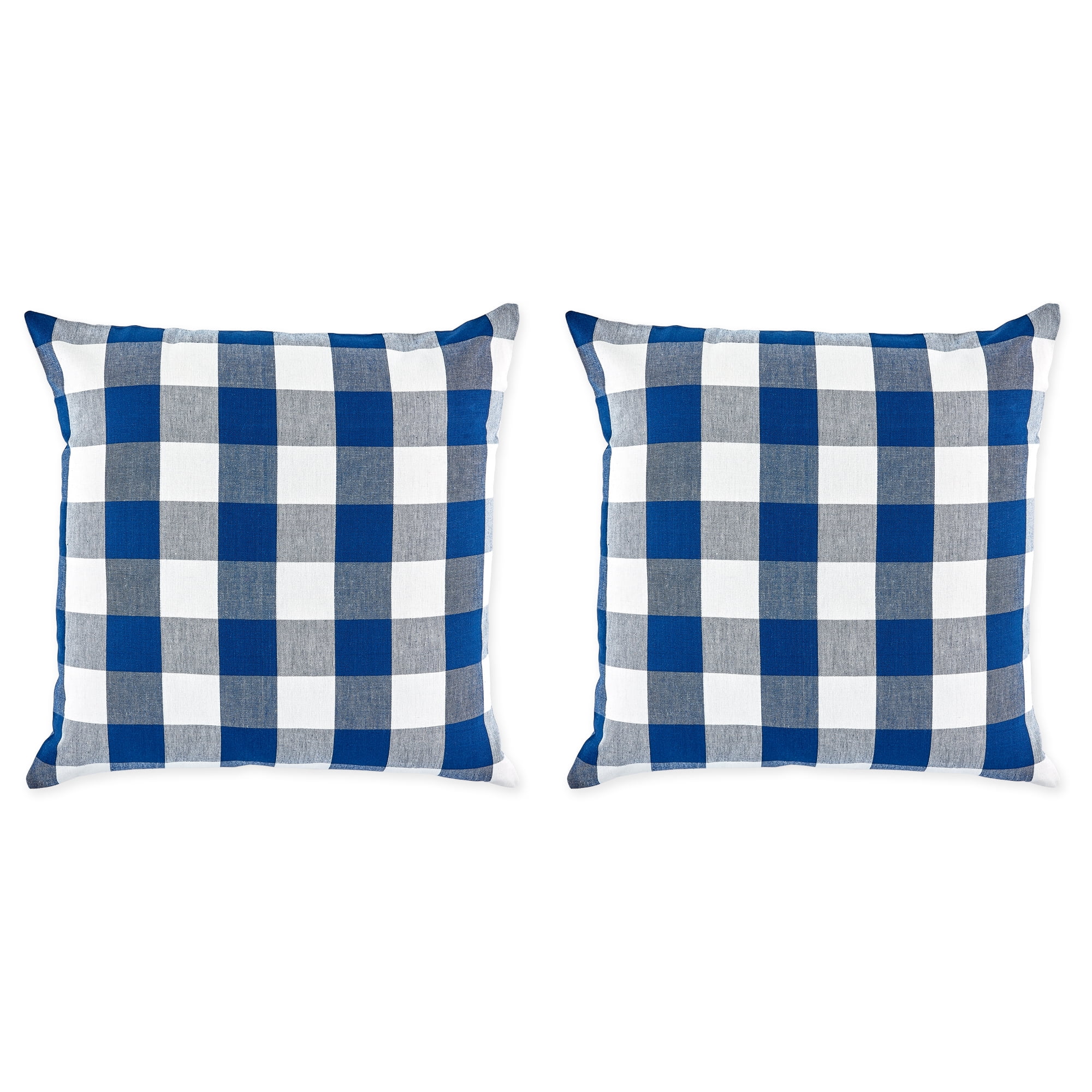 Navy blue shops buffalo check pillow