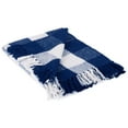 thumbnail image 1 of Navy & Off-White Buffalo Check Throw, 1 of 10