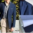 thumbnail image 1 of Navy On Navy Seersucker Suit - Cotton Suit - Summer Suit - Shadow Stripe Pattern, 1 of 1