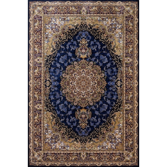 Navy Oriental Area Rugs for Living Room Washable Rugs Boho Moroccan Area Rug Soft Neutral Geometric Bohemian Carpet Distressed Indoor Rug for Bedroom Dining Room Office Foldable Nonslip Rug