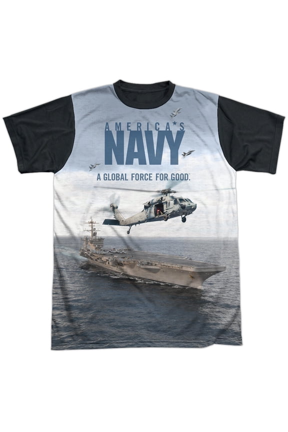 Navy Over And Under Mens Adult Sublimation Shirt
