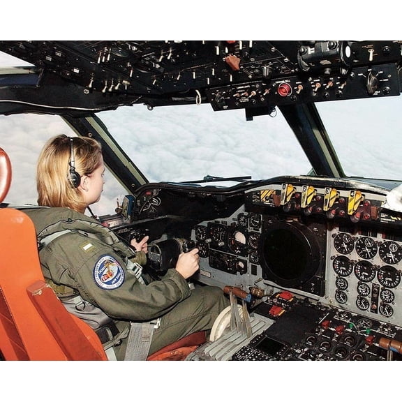 Navy P-3 / P-3C Orion Cockpit and Pilot - 20x30 Inch Laminated Aviation Poster - Stunning Detail and Bold Colors