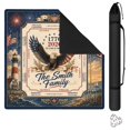 thumbnail image 1 of Navy Patriotic Eagle Fireworks Mahjong Mat 31.5x31.5 Inch | Non-Slip And Noise Reduction Mah Jong Table Mat Cover with Carrying Bag For Mahjong Lovers, Poker, Board Games And Dominoes, 1 of 7