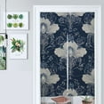 thumbnail image 1 of Navy Peacock Plumage Print Door Curtain Nordic Living Room DoorCurtain Porch Partition Curtain Kitchen Rative Half Curtain, 1 of 4
