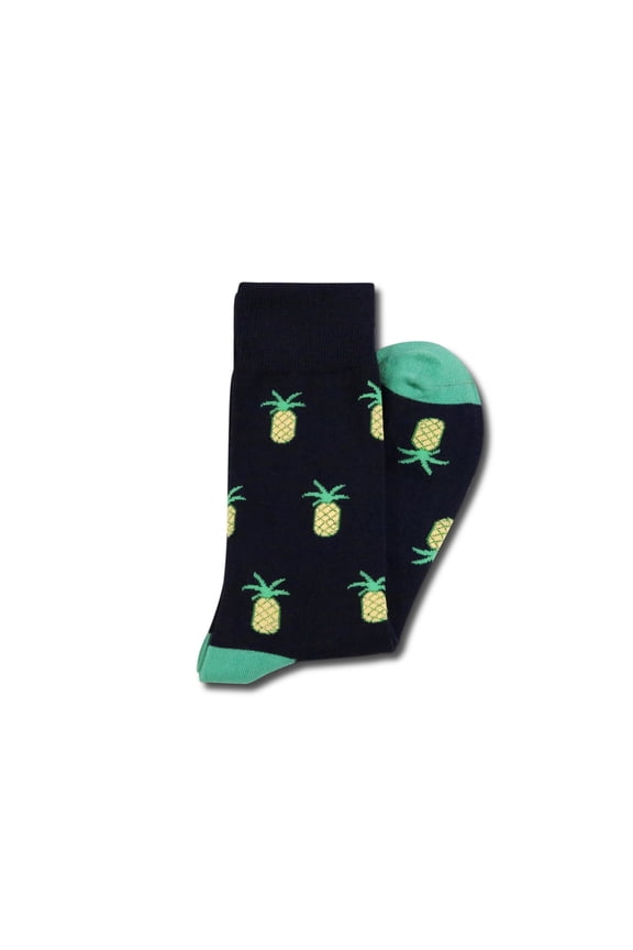Navy Pineapple Sock