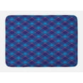 thumbnail image 1 of Navy Plaid Bath Mat, Traditional Squares Lines Overlapping Fashion Pattern, Plush Bathroom Decor Mat with Non Slip Backing, 29.5" X 17.5", Dark Indigo Sea Blue, by Ambesonne, 1 of 2