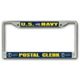 thumbnail image 1 of Navy Postal Clerk PC Chrome License Plate Frame, 1 of 1