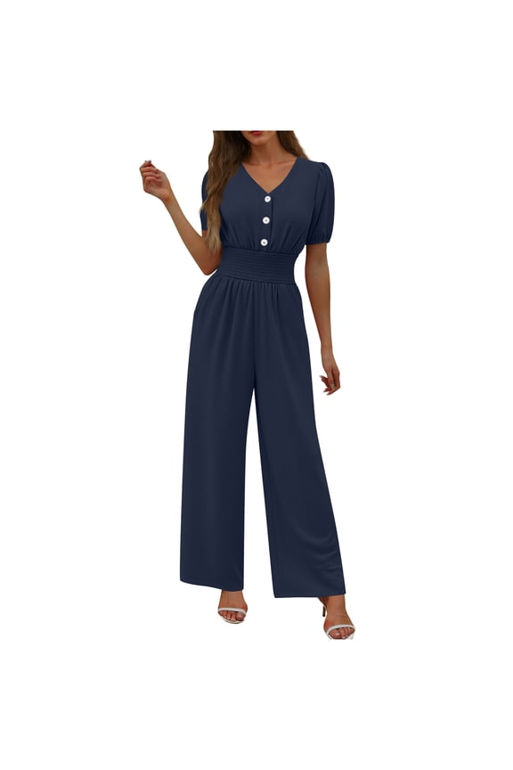 Navy Rayon Trousers Pants for Women Summer Fall Slim Tunics Casual Ruched Flare Bell Bottom Basic Long Bootcut Leg Overalls Trousers Pants Rompers Women 2026 M
