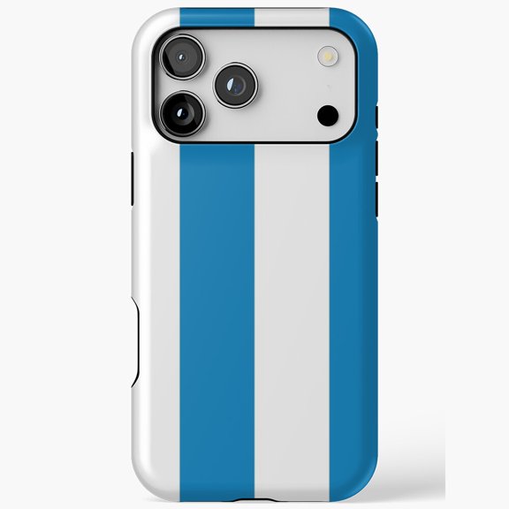 Navy Red Chain Link Stripe Pattern iPhone Case 17 16 15 14 13 12 11 Pro Max