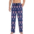 thumbnail image 1 of Navy Red Rose Men's Pajama Pants Lightweight Sleepwear Bottom Lounge Pants, 1 of 6