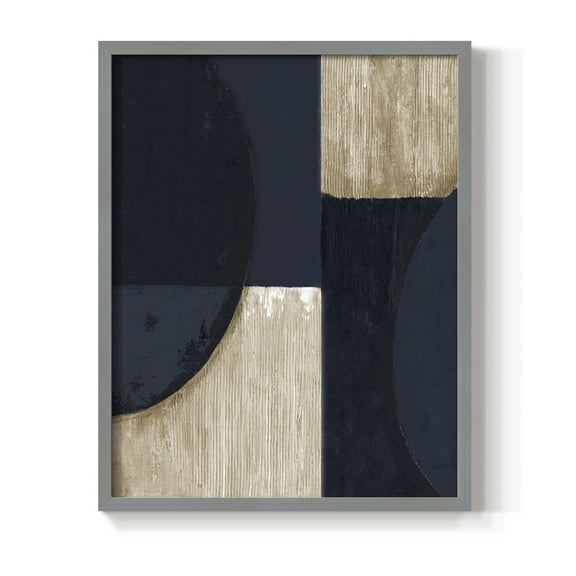Navy Reflections in Gray Solid Wood 11 x 14 Framed Print