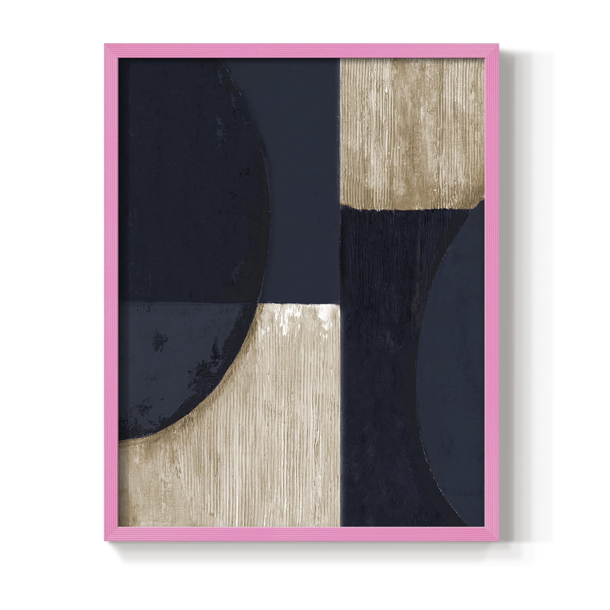 Navy Reflections in Pink Solid Wood 8 x 10 Framed Print