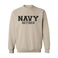 thumbnail image 1 of Navy Retired Black logo Military Style PT Crewneck Sweatshirt, 1 of 3