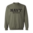 thumbnail image 1 of Navy Retired Black logo Military Style PT Crewneck Sweatshirt, 1 of 3