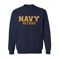 thumbnail image 1 of Navy Retired Gold logo Military Style Physical Training Crewneck Sweatshirt, 1 of 3