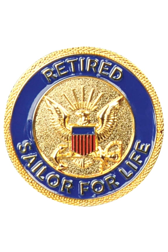 Navy Retired Metal Dress Pin