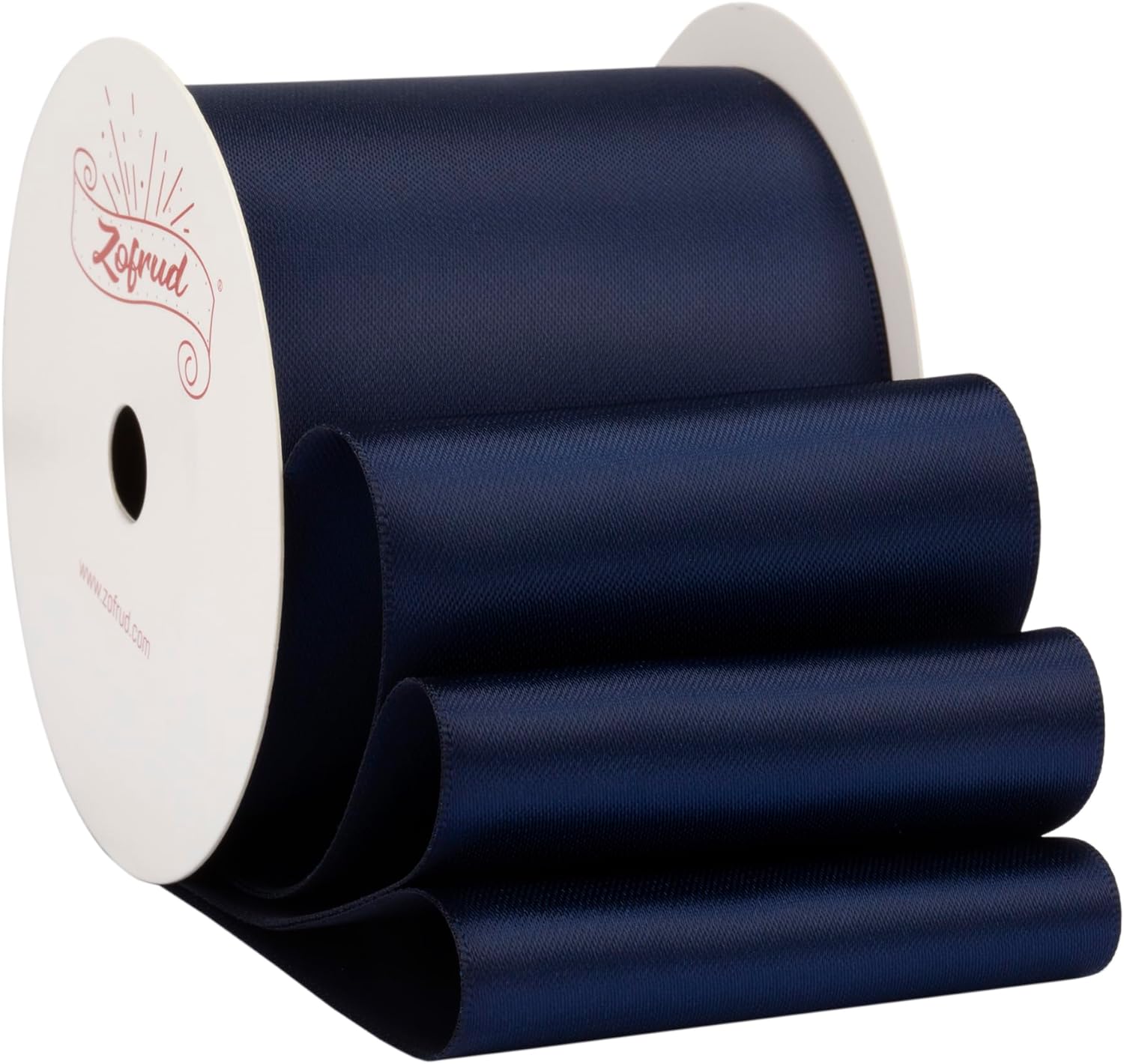 Navy Satin Ribbon 2 1/2 Inch wide x 10 Yds - Large Ribbon Ideal for ...
