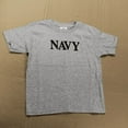 thumbnail image 1 of Navy Screen Print Toddler Gray Unisex T-Shirt, 1 of 2