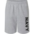 thumbnail image 1 of Navy Side Print Super-comfort sweatshorts, 1 of 2