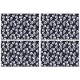 thumbnail image 1 of Navy Skull Pattern Summer Placemats Table Placemats Set Of 4-Linen Kitchen Washable Placemats Table Mats 11.8"x17.7" Non-Slip Heat Resistant, 1 of 6