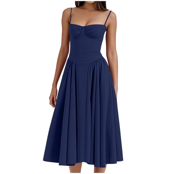 Navy Slip Dresses for Women Fall Summer Slim Tunic Formal Date Night Evening Modest Victorian Renaissance Peasant Steampunk Dresses Homecoming Dresses Women 2026 3XL