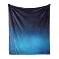 thumbnail image 1 of Navy Soft Flannel Fleece Blanket, Ombre Style Deep Sea Ocean Underwater Themed Digital Colored Graphic Design Art Print, Cozy Plush for Indoor and Outdoor Use, 50" x 60", Dark Blue, by Ambesonne, 1 of 6