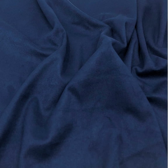 Navy Spandex Double-Sided Suede